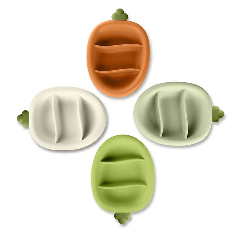 Carrot Shaped Silicone Baby Plate