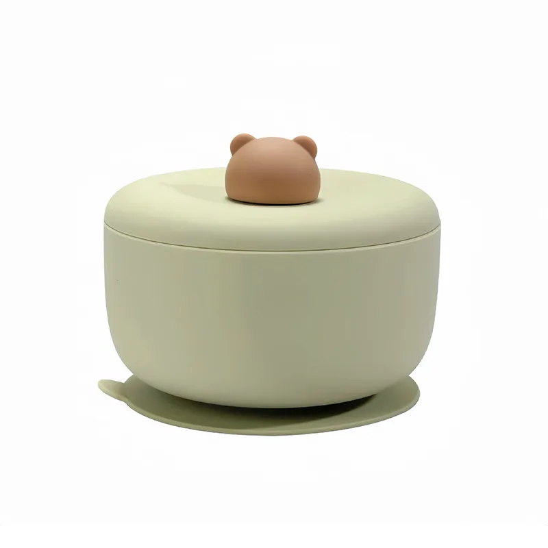 Bear Shaped Suction Silicone Baby Bowl