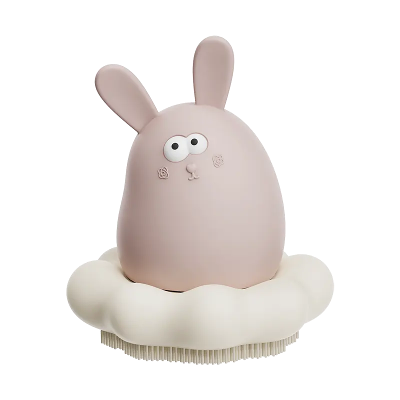 Bunny Shape Baby Bath Toy with Brush