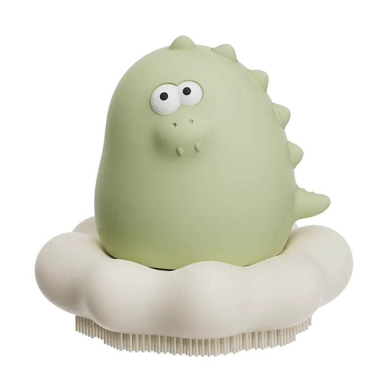 Dinosaur Shape Baby Bath Toy with Brush