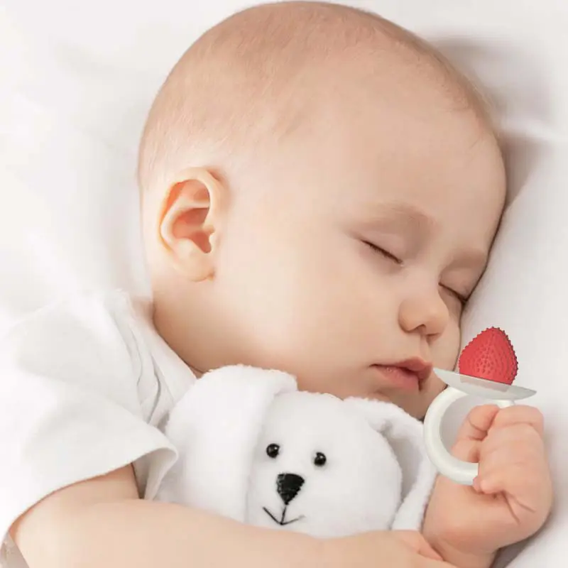 Strawberry Shaped Silicone Baby Teether