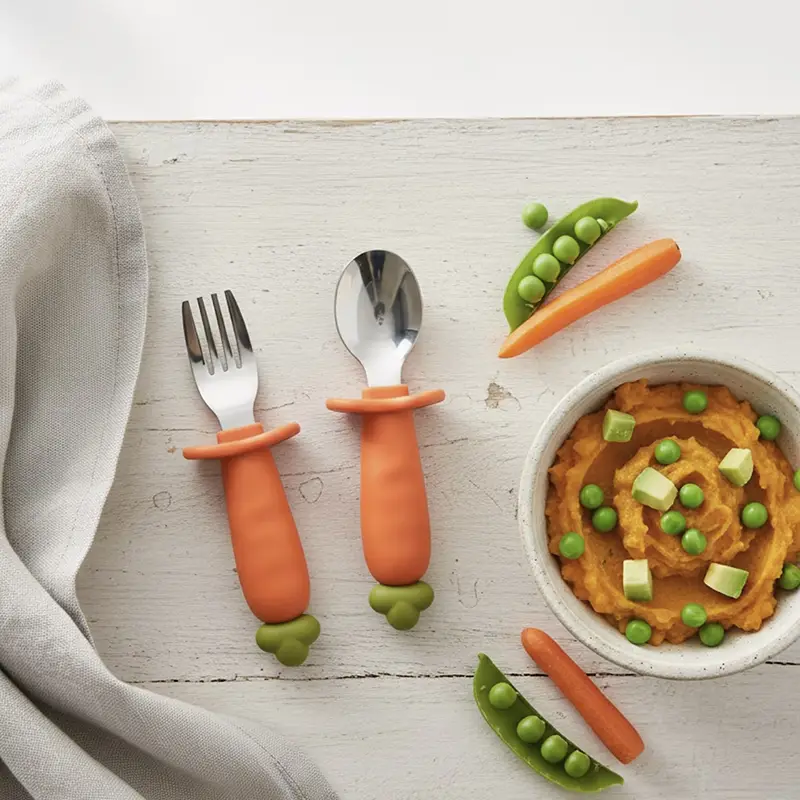 Carrot Shaped Silicone Baby Straw Training Cup