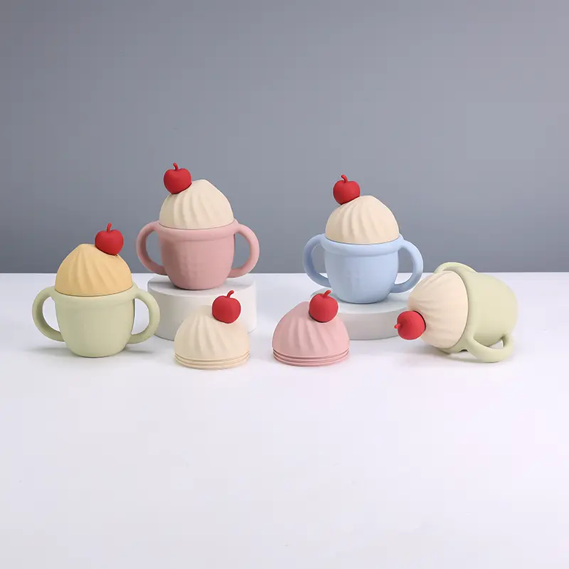 Ice Cream Shaped Silicone Baby Training Cup