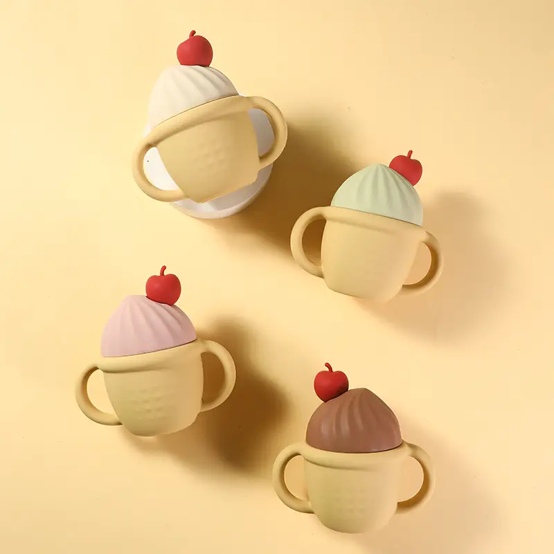 Ice Cream Shaped Silicone Baby Training Cup