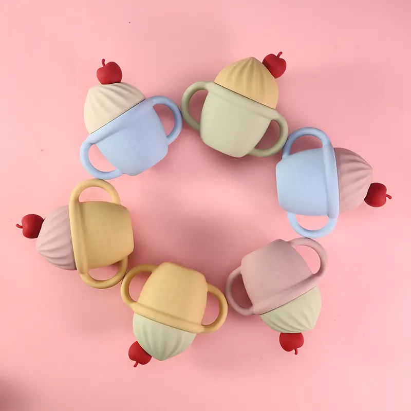 Ice Cream Shaped Silicone Baby Training Cup