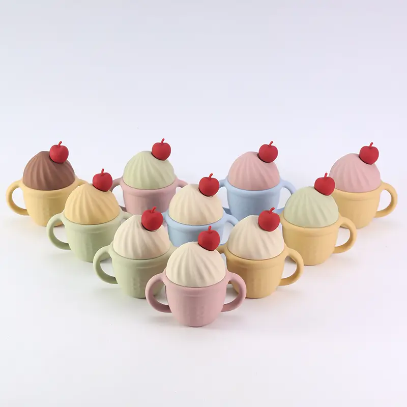 Ice Cream Shaped Silicone Baby Training Cup