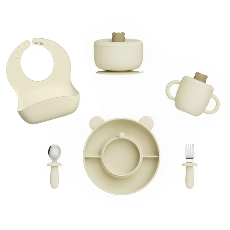Bear Shaped Suction Silicone Baby Bowl