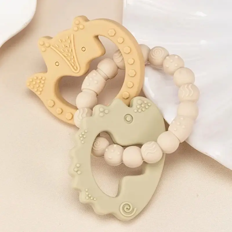 Fox and Hedgehog Ring Shaped Silicone Baby Teethers