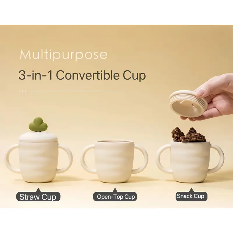 Carrot Shaped Silicone Baby Straw Training Cup