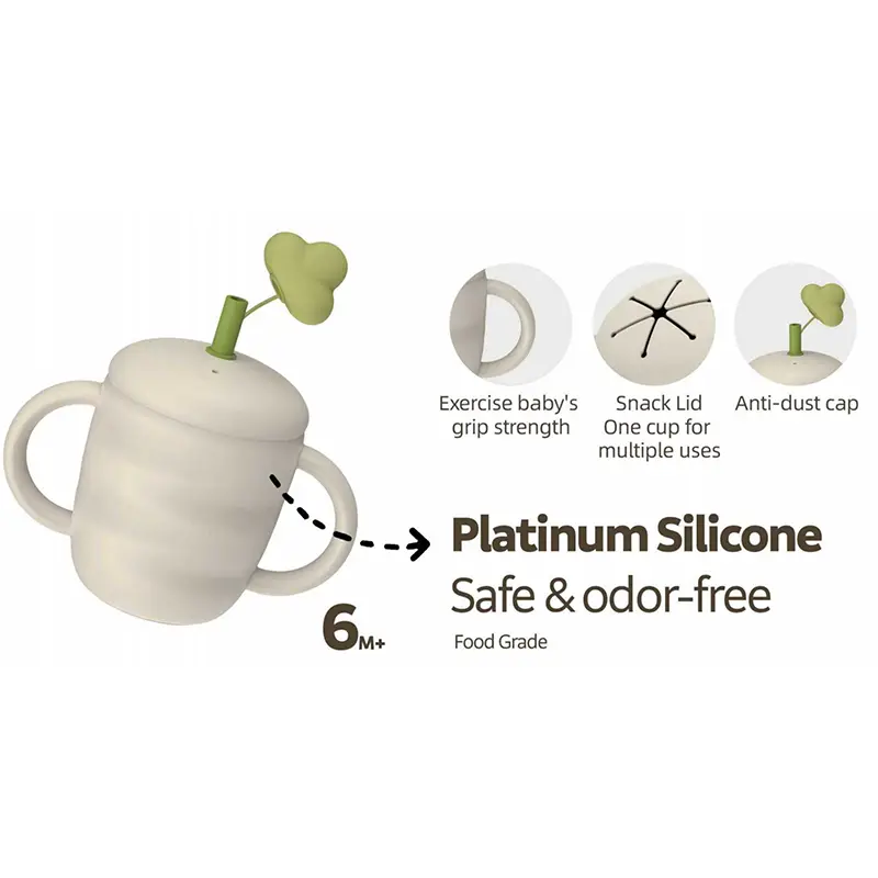 Carrot Shaped Silicone Baby Straw Training Cup
