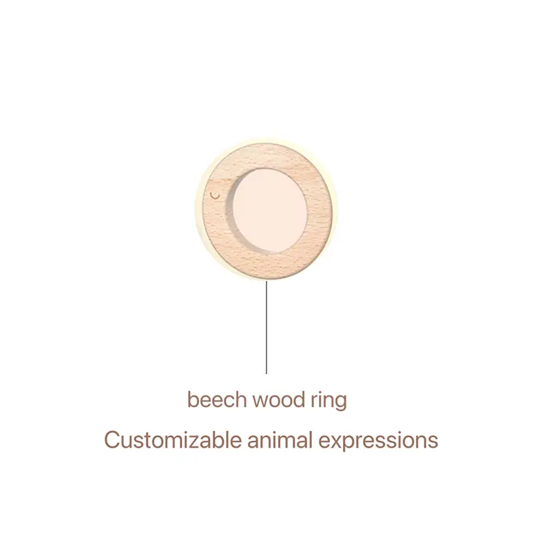 Sheep Shaped Silicone and Wood Baby Teether