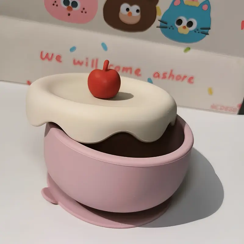 Ice Cream Silicone Baby Bowl