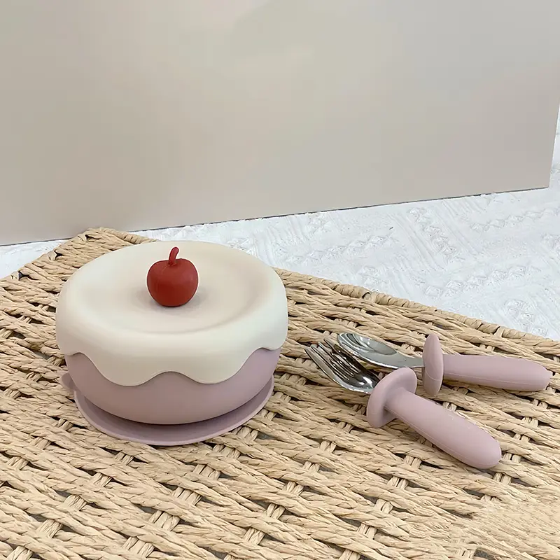 Ice Cream Silicone Baby Bowl