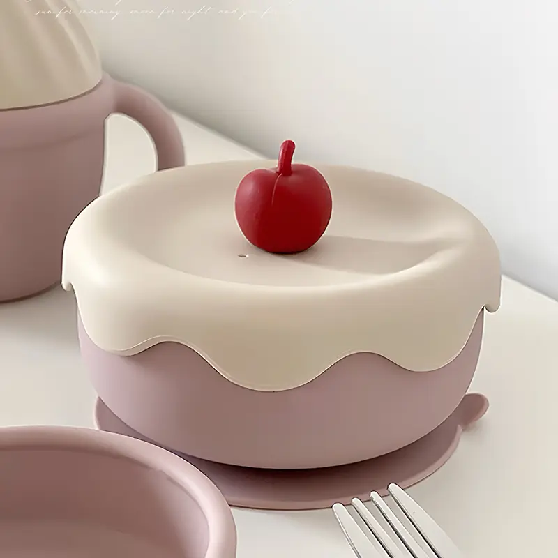 Ice Cream Silicone Baby Bowl