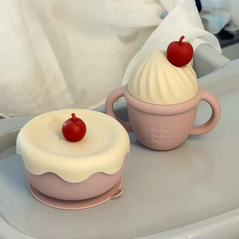 Ice Cream Silicone Baby Bowl