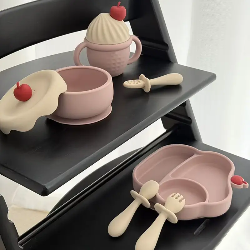 Ice Cream Silicone Baby Plate