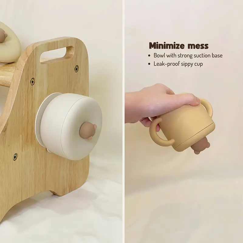 Bear Shaped Suction Silicone Baby Bowl