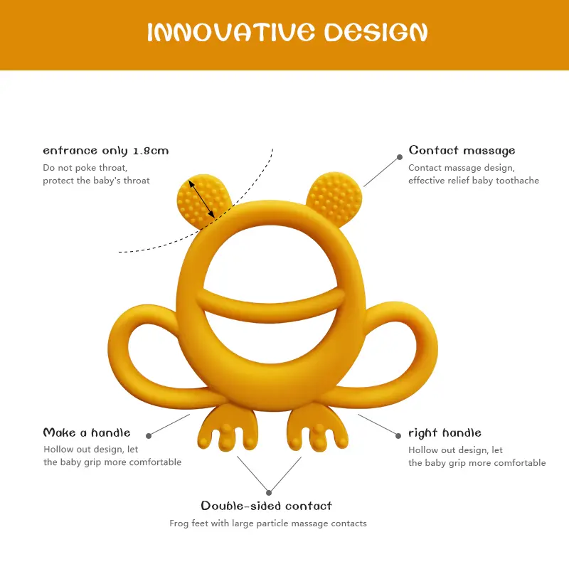 Frog Shaped Silicone Baby Teether