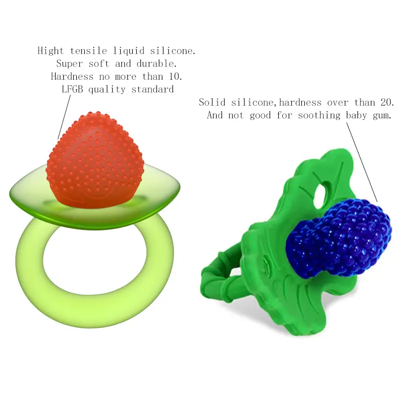 Strawberry Shaped Silicone Baby Teether
