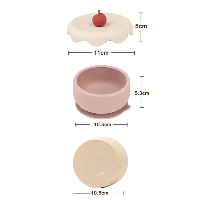 Ice Cream Silicone Baby Bowl