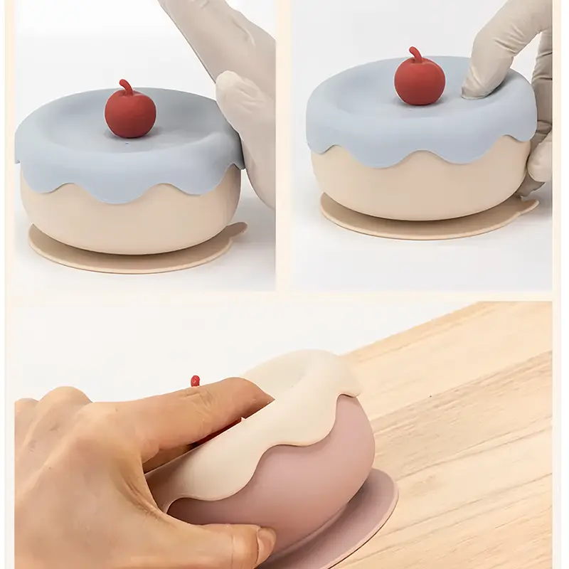 Ice Cream Silicone Baby Bowl
