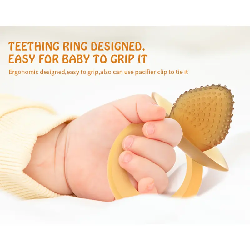 Strawberry Shaped Silicone Baby Teether