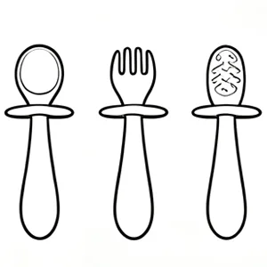 Silicone Baby Fork and Spoon