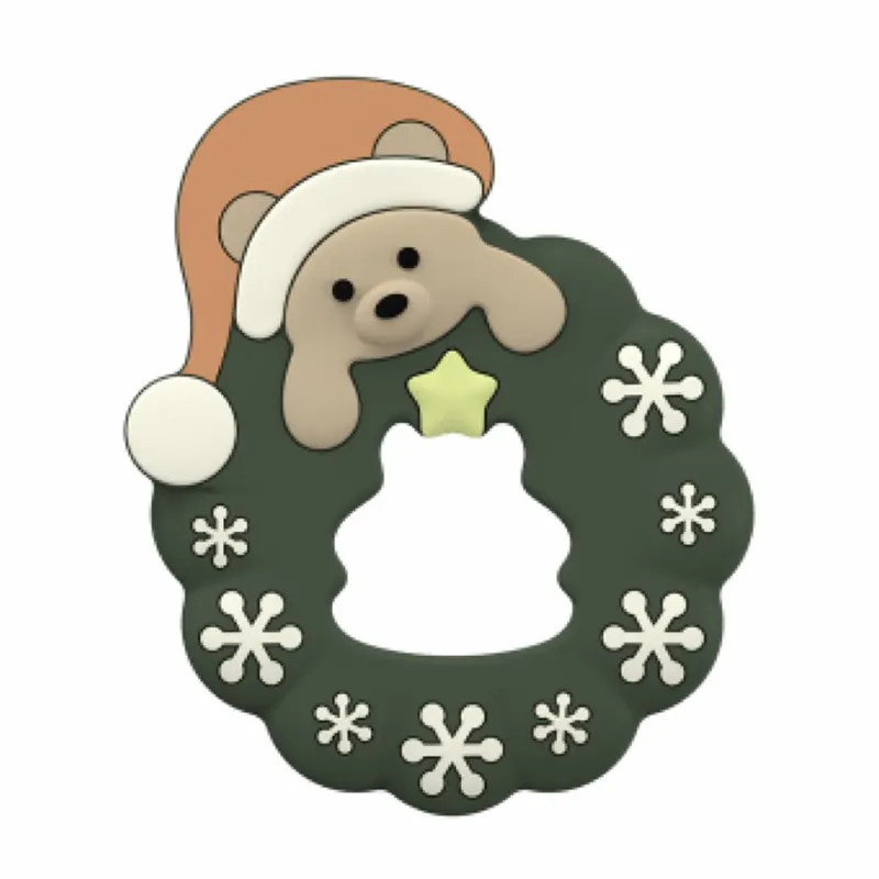 Christmas Bear Silicone Baby Teether