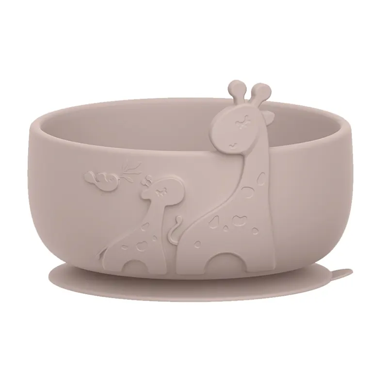 Giraffe Shaped Suction Silicone Baby Bowl