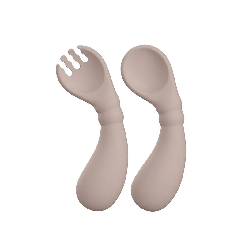 Curved Silicone Fork and Spoon Set
