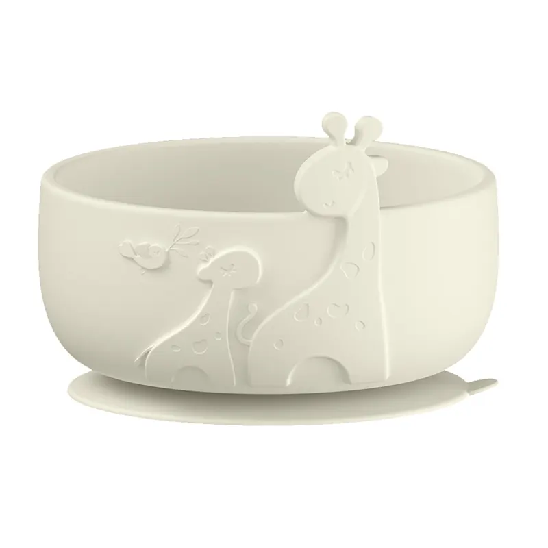 Giraffe Shaped Silicone Baby Feeding Set