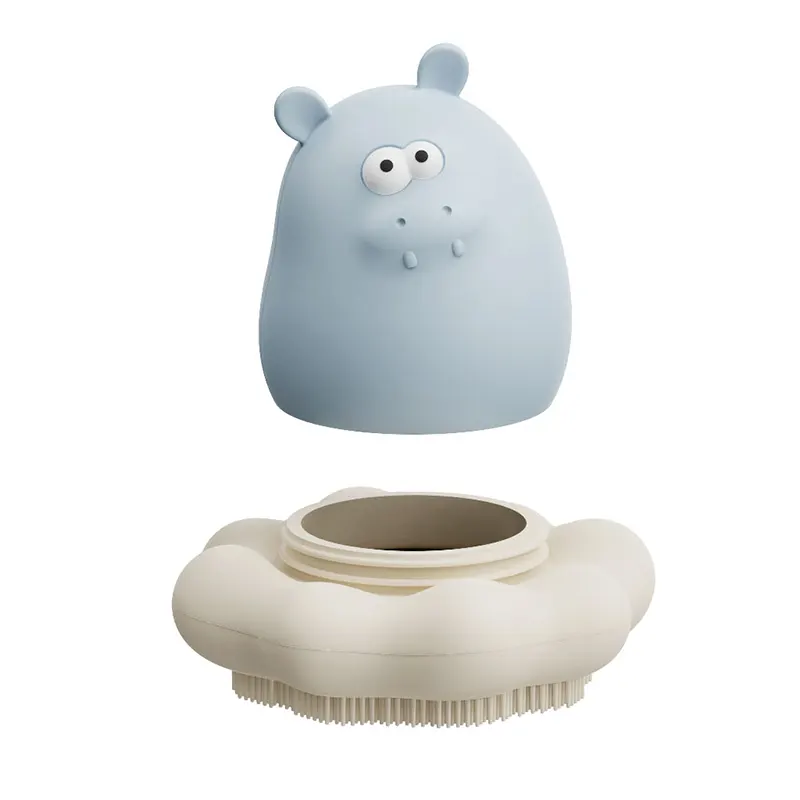 Bunny Shape Baby Bath Toy with Brush