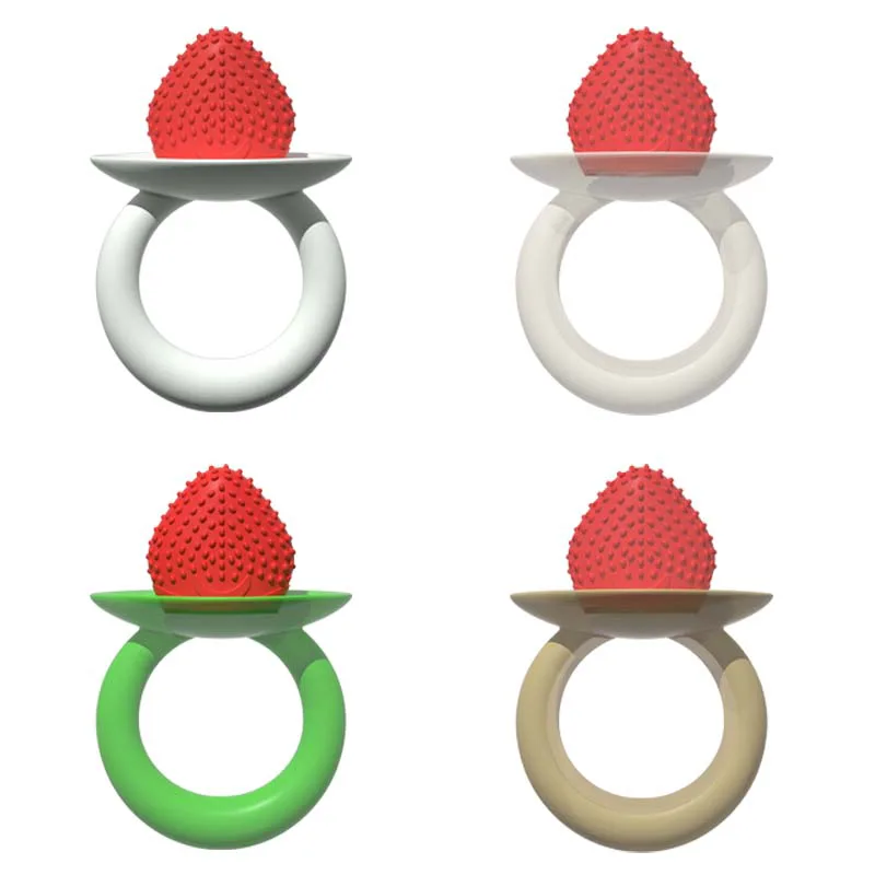 Strawberry Shaped Silicone Baby Teether